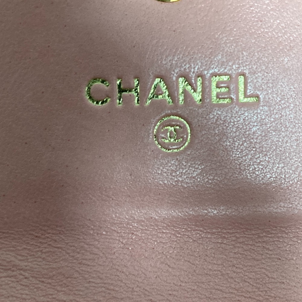 CHANEL Authentic Pink Caviar Leather Logo Wallet - Picture 7 of 12